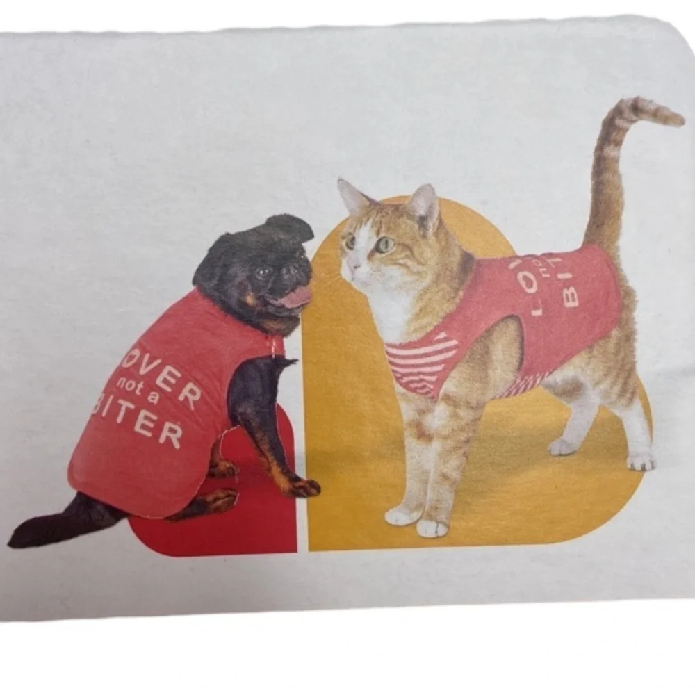 Boots & Barkley Cat Im A Lover Not A Biter Clothes Tank Shirt Size Small NWT